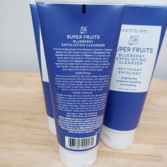 3 x Earth to Skin Superfruits Blueberry Exfoliant - Picture 5 of 5